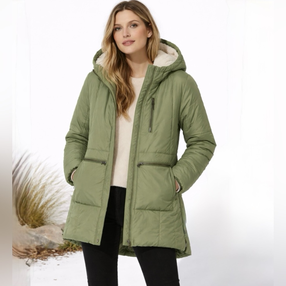 O’Neill Cheyenne Hooded Puffer Jacket Vineyard Green Women’s Size Small💚